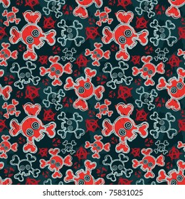 Abstract seamless texture. Cool hand drawn design in grunge style