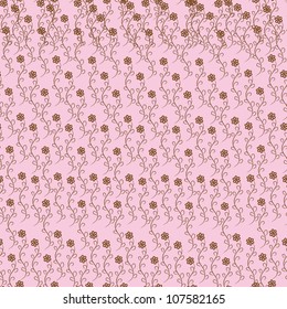 abstract seamless texture with curling branches. Vector illustration