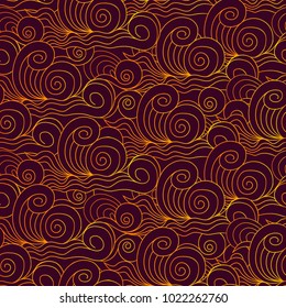 Abstract seamless texture with curls