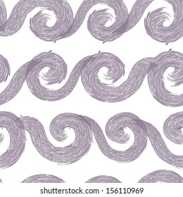 Abstract seamless texture: curls, waves