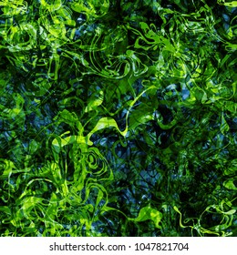 Abstract seamless texture. Curved stripes. Black, blue, green colors. Abstract vector background for web page, banners backdrop, fabric, home decor, wrapping