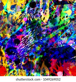 Abstract seamless texture. Dynamic colorful pattern. Abstract vector background for web page, banners backdrop, fabric, home decor, wrapping