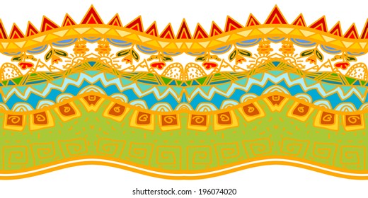 Abstract seamless texture with elements of nature. Stock Vector