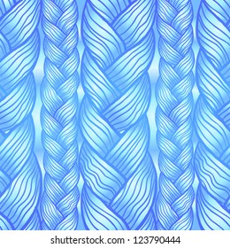 Abstract seamless texture, endless pattern with blue glossy hair