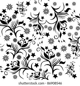 abstract seamless texture with flowers. illustration