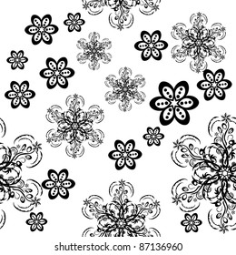 abstract seamless texture with flowers. illustration
