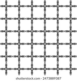 Abstract seamless texture in the form of a beautiful black ornament on a white background