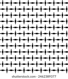 Abstract seamless texture in the form of a black geometric pattern on a white background