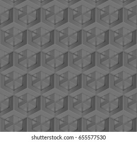 Abstract seamless texture of geometrical elements. Hexagonal pattern.