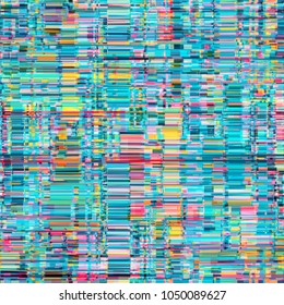 Abstract seamless texture. Glitch pattern from lines and rectangles. Vector background for web page, banners backdrop, fabric, home decor, wrapping