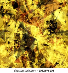 Abstract seamless texture. Golden texture from triangles. Vector background for web page, banners backdrop, fabric, home decor, wrapping