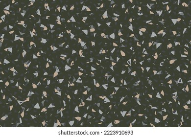 Resumen de textura sin costura. Fondo de cristal de mosaico gris. Vector Terrazzo Terrazo Diseño. Pavement Pavement Pavement Irregular Art. Patrón Vector de Piedra Terrazzo Impresión Veneciana Marrón. Patrón de granito de pared de mármol.