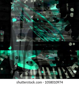 Abstract seamless texture. Green pattern. dark and light. Stripes, strokes, spots, circles mix random. Vector background for web page, banners backdrop, fabric, home decor, wrapping