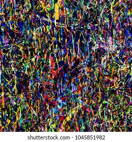 Abstract seamless texture. Grunge colorful pattern from fibers and stripes. Vector background for web page, banners backdrop, fabric, home decor, wrapping