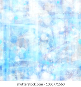 Abstract seamless texture. Light blue pattern from different shapes. Vector background for web page, banners backdrop, fabric, home decor, wrapping