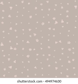 Abstract seamless texture made of broken line scribbles. Vector patterned background