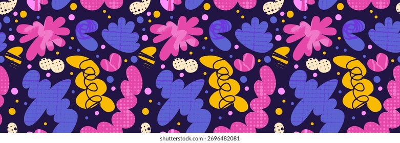 Abstractas textura sin costuras con nubes orgánicas y patrón de manchas. Gráficos de redes sociales y materiales de marketing