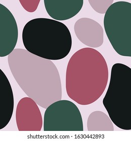Abstract seamless texture with organic shapes. Abstract seamless pattern with circles textures. Vector print in pastel colors