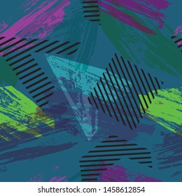 Abstract seamless texture pattern for print, fabric, wallpapers, clothes. Ornament by brush.