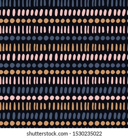 Abstract seamless texture with small elements. Vector pattern with hand drawn decorative horizontal lines. Background with small brush strokes in line.