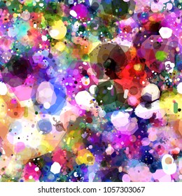 Abstract seamless texture. Splatter colorful template. Vector background for web page, banners backdrop, fabric, home decor, wrapping