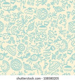 Abstract seamless texture with summer flowers. Endless background. Seamless pattern can be used for wallpaper, pattern fills, web page background, surface textures.