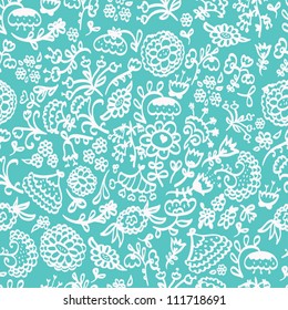 Abstract seamless texture with summer flowers. Endless background.