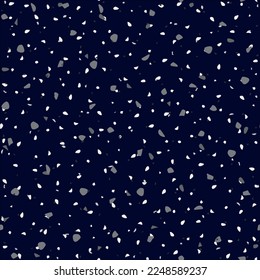 Resumen de textura sin costura. Patrón de mosaico del suelo de Terrazzo. Fondo de Piedra de Mármol Azul. Patrón italiano azul vectorial. Diseño del Mosaico Terrazzo Terrazo. Planta Veneciana Arte Irregular. Impresión veneciana de vidrio