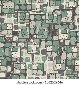Abstract seamless texture that carries motley sewn patches.