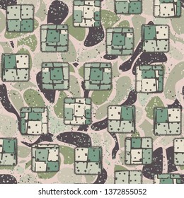 Abstract seamless texture that carries motley sewn patches.