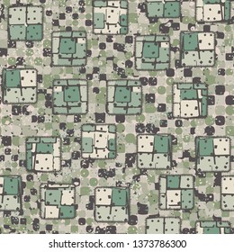 Abstract seamless texture that carries motley sewn patches.