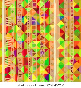 Abstract seamless texture of triangles. Vector illustration.