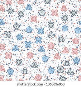 Abstract seamless texture, which consists of looped shapes and abstract background. Easy editing.