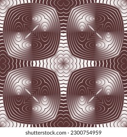 Abstract seamless textured background in brown color combined with white color