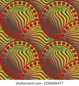 Abstract seamless textured background with green color combined with red color
