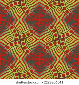 Abstract seamless textured background with green color combined with red color