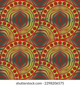 Abstract seamless textured background with green color combined with red color