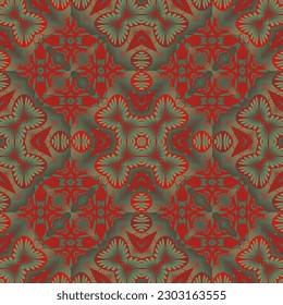 Abstract seamless textured background in green and red colors