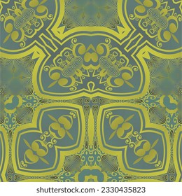Abstract seamless textured background in green and yellow colors