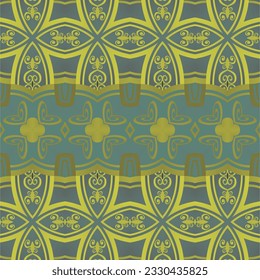 Abstract seamless textured background in green and yellow colors