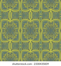 Abstract seamless textured background in green and yellow colors