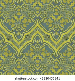 Abstract seamless textured background in green and yellow colors