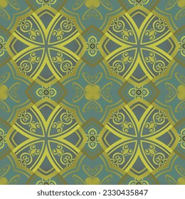 Abstract seamless textured background in green and yellow colors