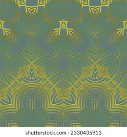Resumen de fondo textil sin fisuras en colores verde y amarillo