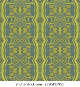 Resumen de fondo textil sin fisuras en colores verde y amarillo