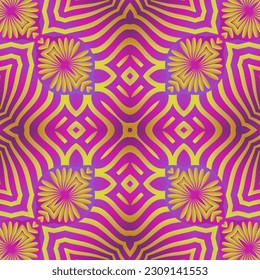 Abstract seamless textured background in pink and gold yellow colors