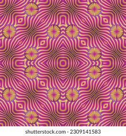 Resumen de fondo sin costuras en tonos rosa y amarillo dorado