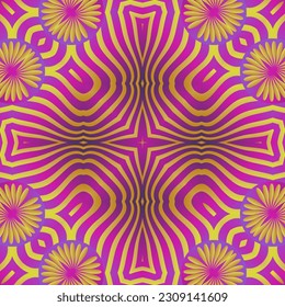 Abstract seamless textured background in pink and gold yellow colors