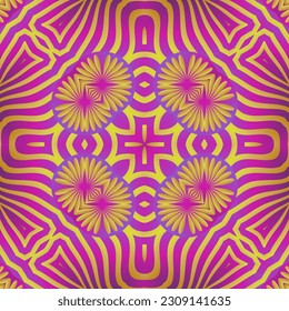 Abstract seamless textured background in pink and gold yellow colors