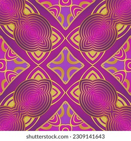 Abstract seamless textured background in pink and gold yellow colors